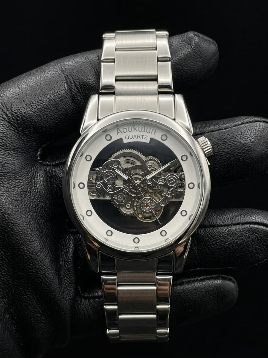 Aoukulun Skeleton Quartz Watch