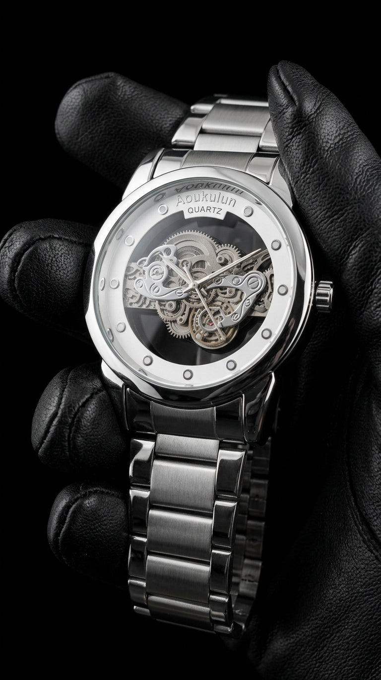 Aoukulun Skeleton Quartz Watch